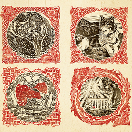 сказка (заставки на форзацы)