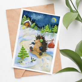 Ежик с мандаринами