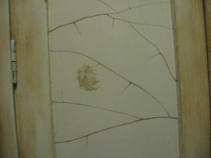 шкафчик с воробьями