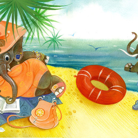 Слониха читает