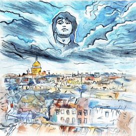 Открытка с Виктором Цоем