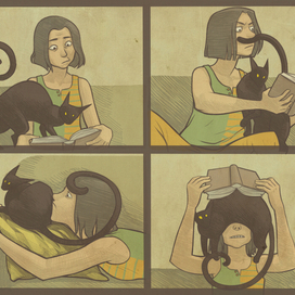 Кот тоже хочет читать