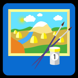 Комплект иконок для сайта, занимающегося продажей раскрасок, картин по номерам и аксессуаров для художников. Ссылка на сайт: http://63raskraski.ru/