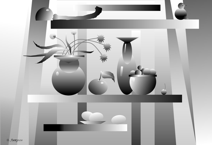 Иллюстрация. Натюрморт с одуванчиками