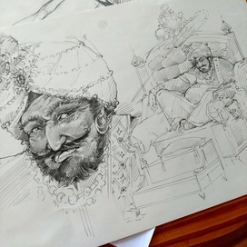 Набросок к сказке "Золотая антилопа"