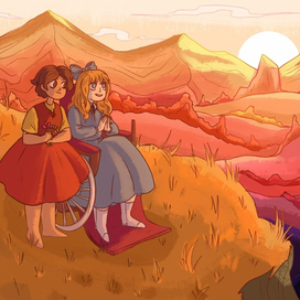 Иллюстрация к сказке "Хайди: девочка из Альп"