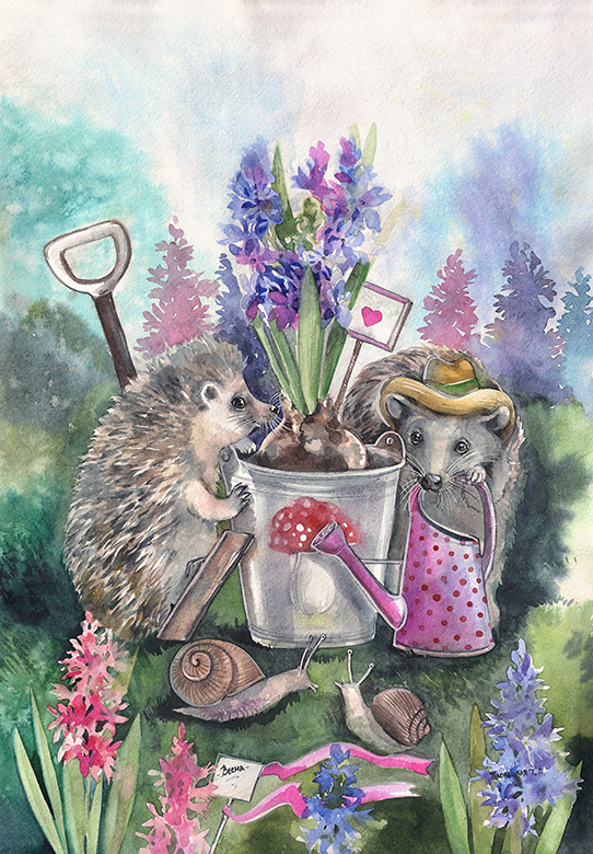 Ёжики-садовники