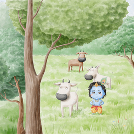 Иллюстрация для книги "Pick a boo with Krishna"