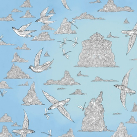 Форзац книги, голуби