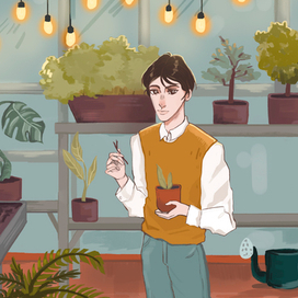 В оранжерее