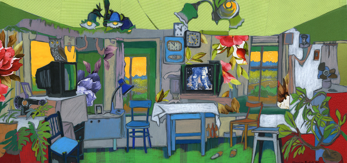 Зеленая комната.