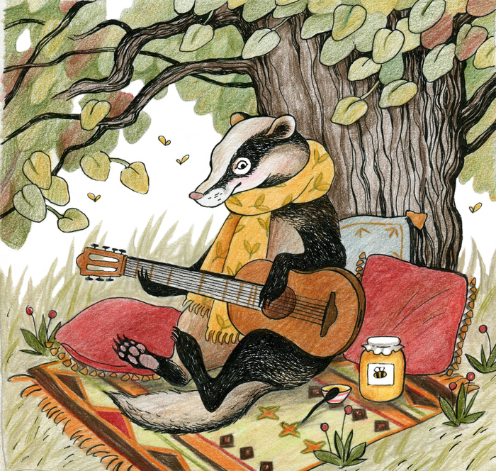 Барсук-музыкант и баночка меда