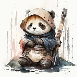 Грустная панда...