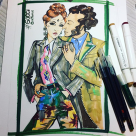 Пушкин и Гончарова в Gucci