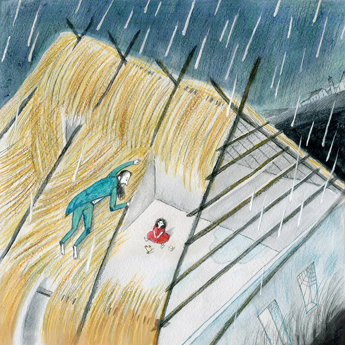 Иллюстрация к сказке Исаака Башевиса-Зингера "Уцл и его дочь Бедность" 