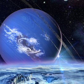 Нептун,вид с Тритона