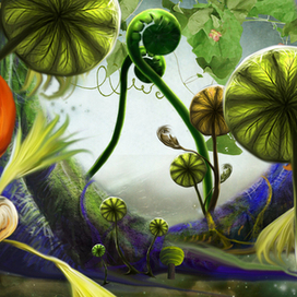 Декорации к спектаклю "Алиса в стране чудес" для ледового театра Елены Бережной 2013г.