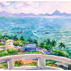 вид с балкона.Турция