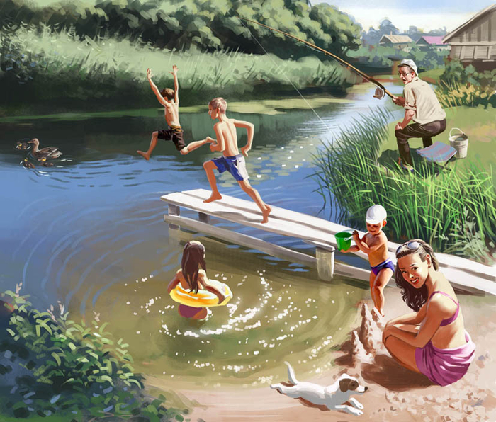 Лето в деревне