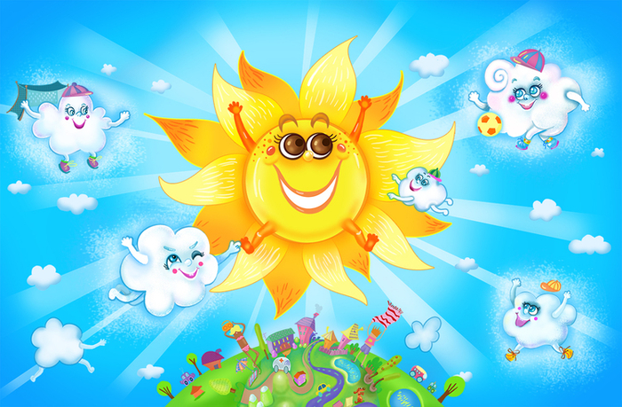 Иллюстрация для календаря "Пусть в нашей жизни будет больше солнца"