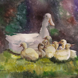 Утка с утятами