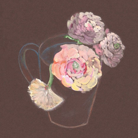 Розы в чашке