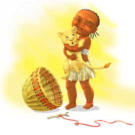 Девочка с львенком