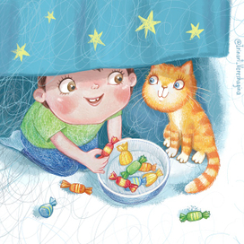 "Карамельки" иллюстрация к сборнику стихотворений 