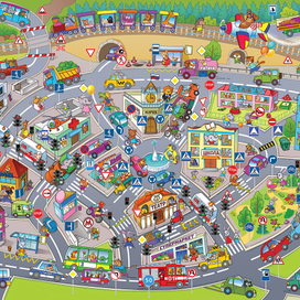 Правила дорожного движения. Виммельбух поле