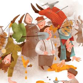 Иллюстрация к стихотворению Тамары Коломиец "Диваки"