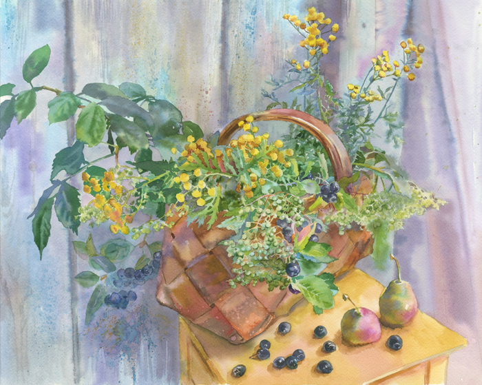 Натюрморт с жёлтой табуреткой