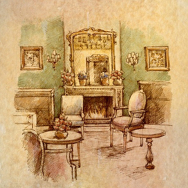 Интерьер, зарисовка