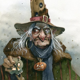 "Колдунья" (иллюстрация к сказке)