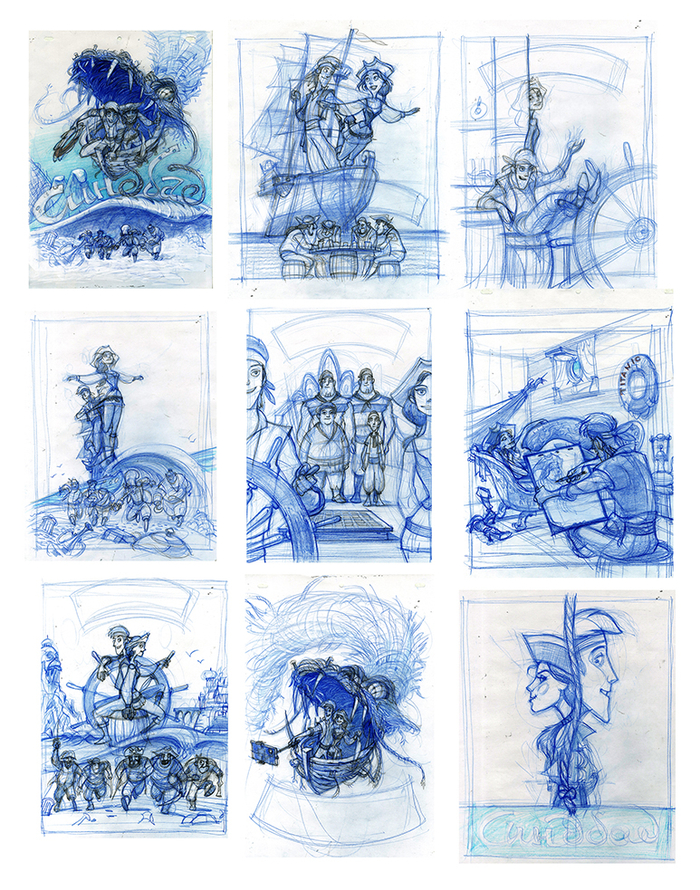 Разработка плаката для мультфильма.