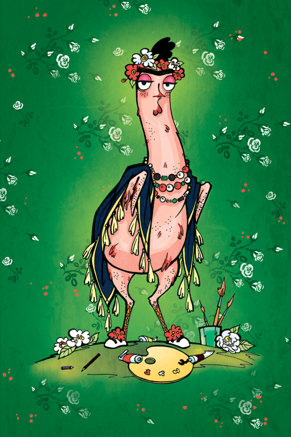 Курица - художница