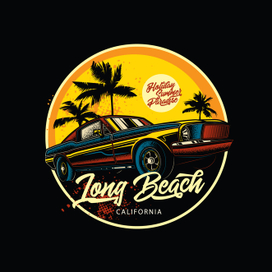 VINTAGE CAR SUMMER T-SHIRT DESIGN