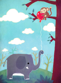 Слон и шарик