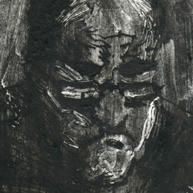 Портрет. гравюра на картоне