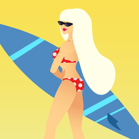 Серфингистка