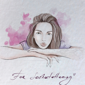 Портрет в акварельной технике по фото