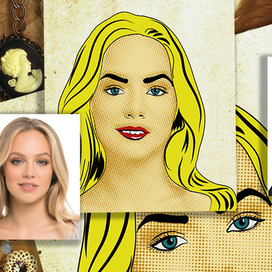 Портрет по фото в стиле Роя Лихтенштейна