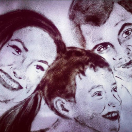 Портрет в технике Sand Art