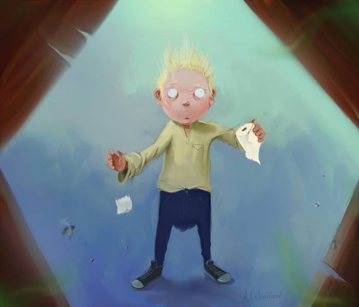 не добежал)