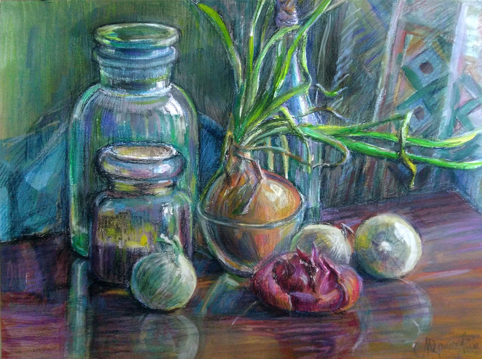 натюрморт с луком