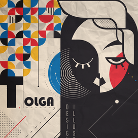 Потрет в стиле баухаус