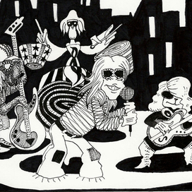 иллюстрация "Бременские музыканты"