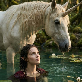 Купание с единорогом