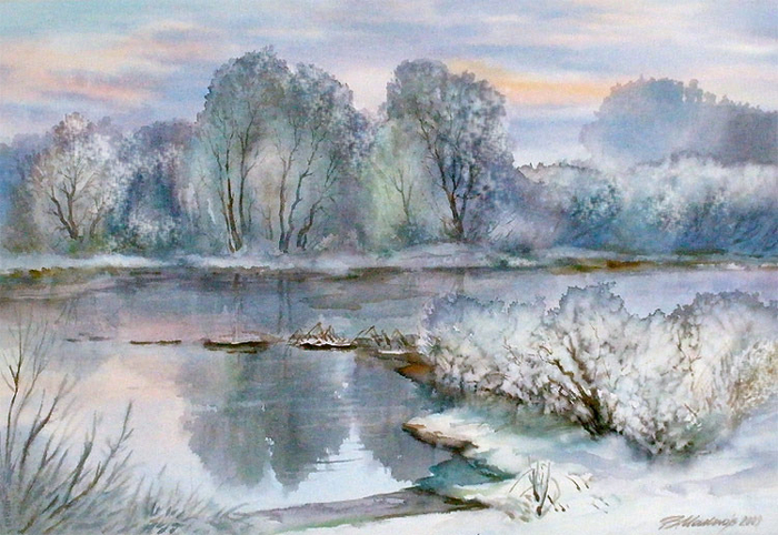 Трескучий мороз.Кекава.Латвия.