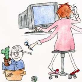 Мама работает дома