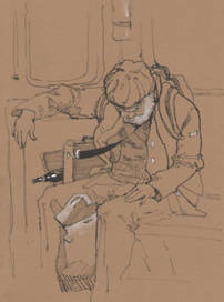 Бездомный в метро